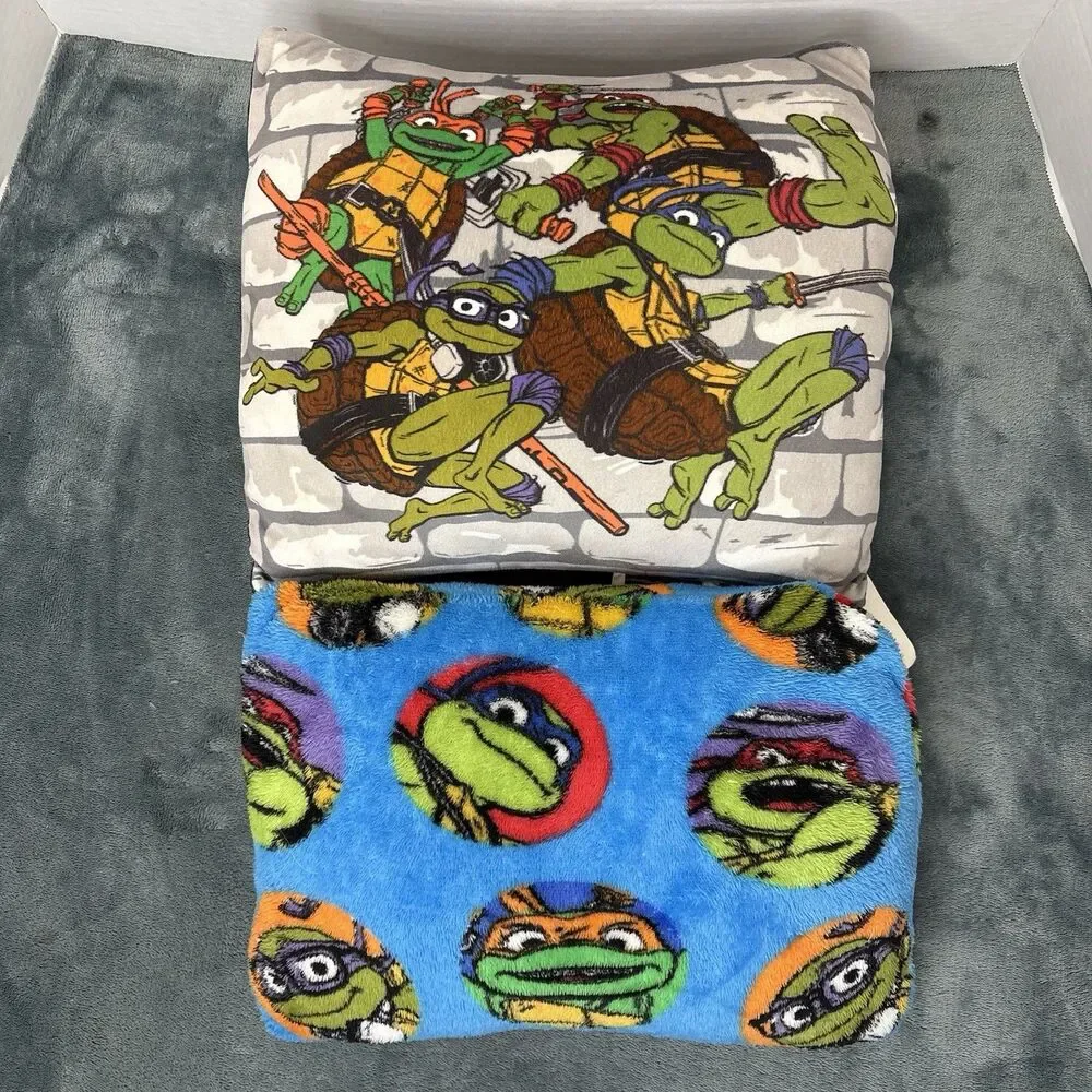 Teenage Mutant Ninja Turtles Small Pillow Lot Of 2 Jay Franco